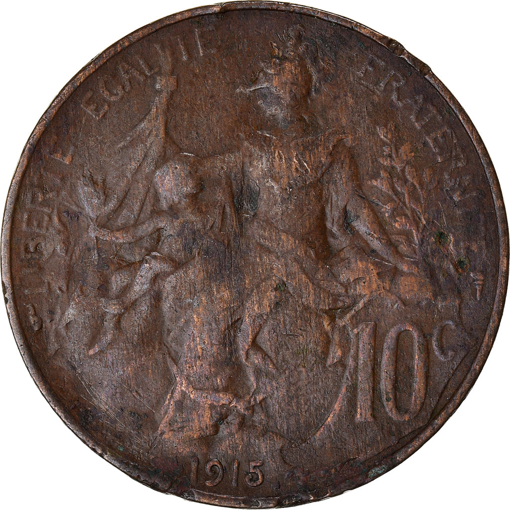 Coin, France, 10 Centimes, 1915