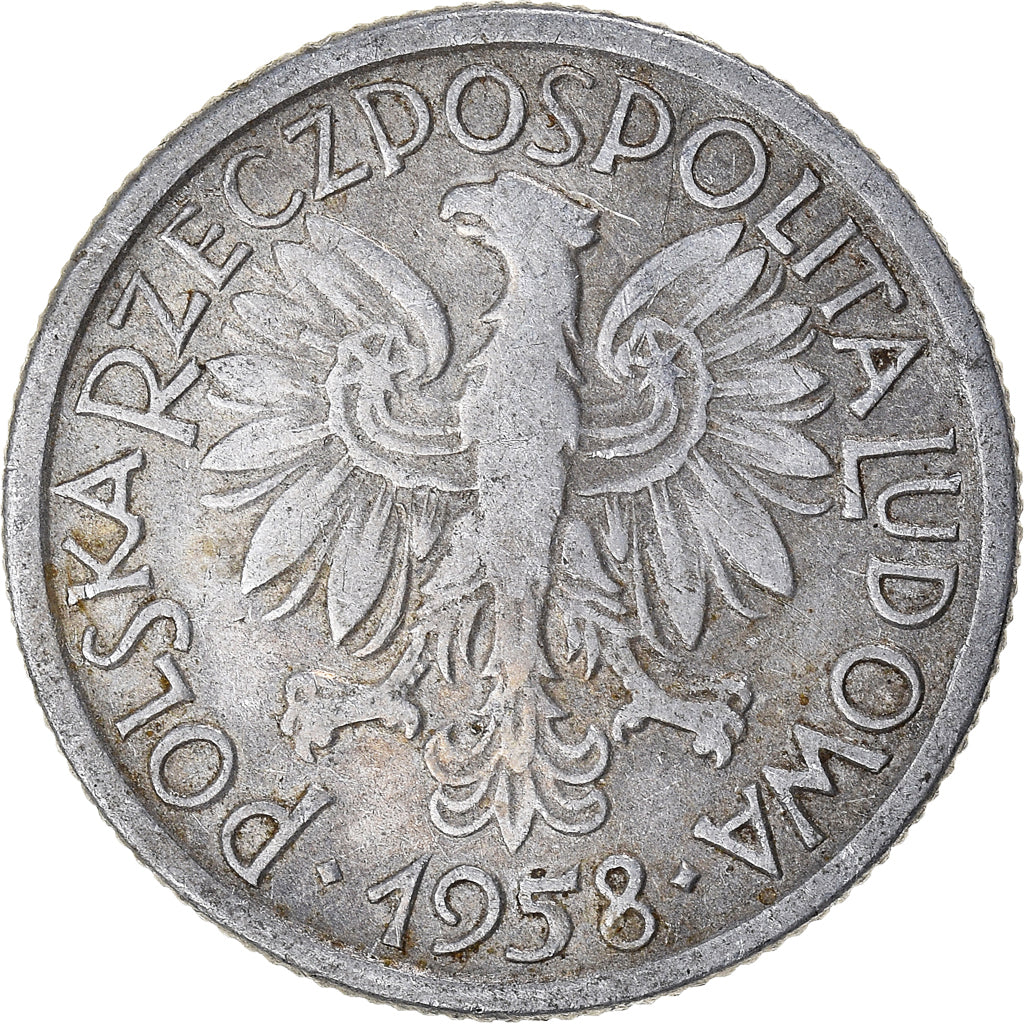 Moneta, Polonia, 2 Zlote, 1958