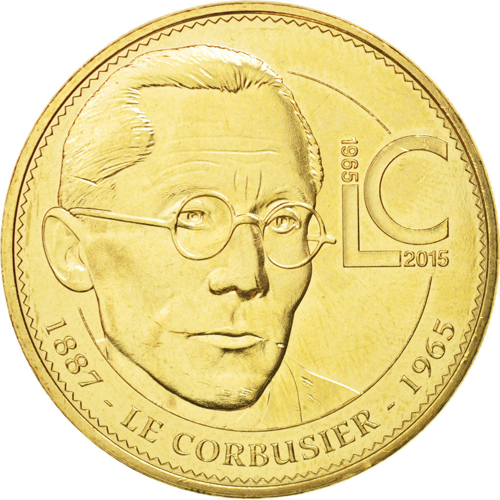 France, Tourist Token, 78/ Le Corbusier, 2015, Monnaie de Paris