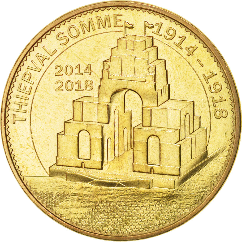 France, Tourist Token, 80/ Thiepval Somme - 1914-1918, 2015, Monnaie de Paris