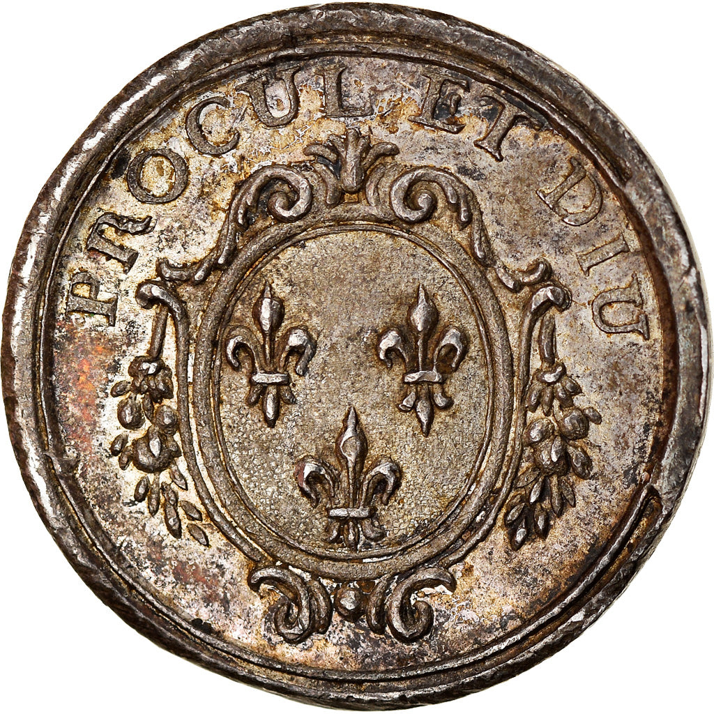 Francia, medaglia, Quinaire, Louis XIV, Procul et Diu, History, BB+, Argento
