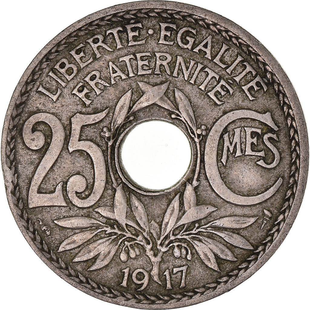 Moneda, Francia, 25 Centimes, 1917