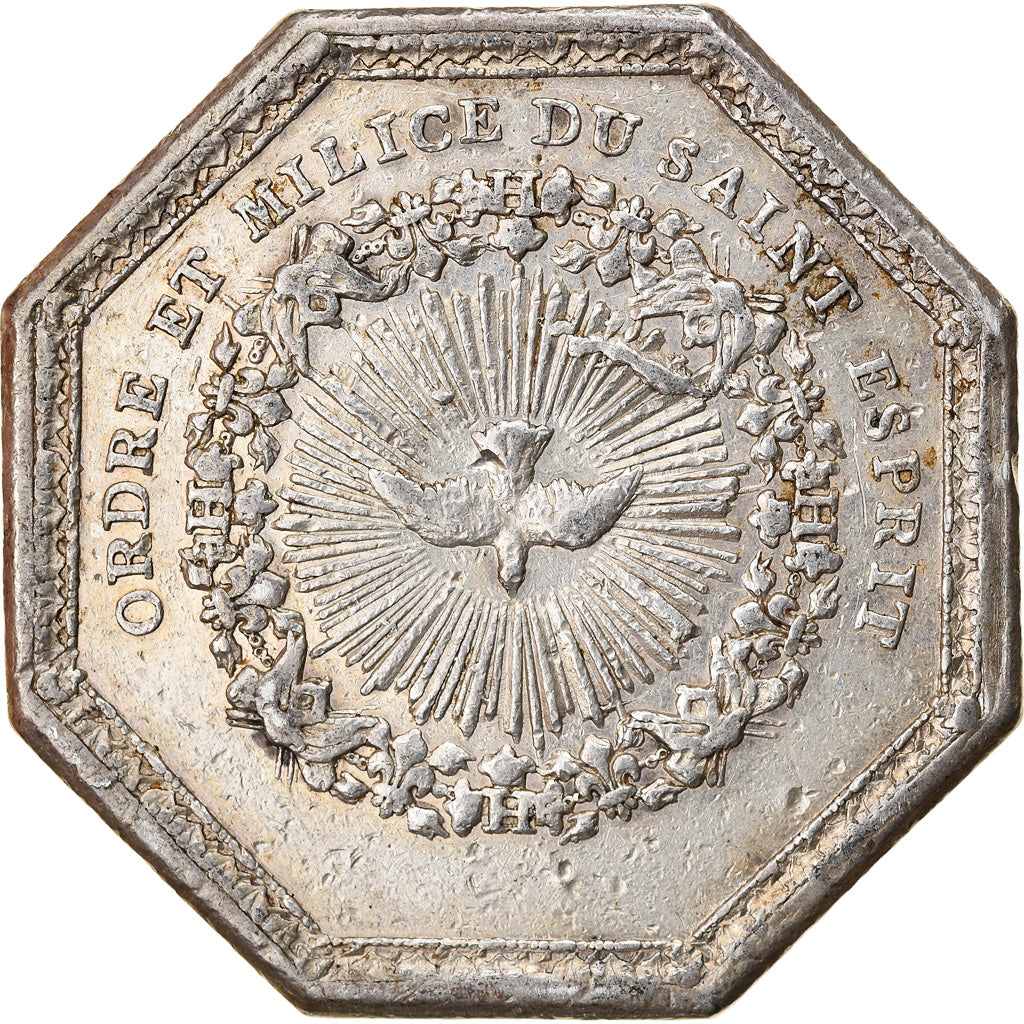 Francia, Token, Louis XVI, Ordre du Saint Esprit, History, BB+, Argento