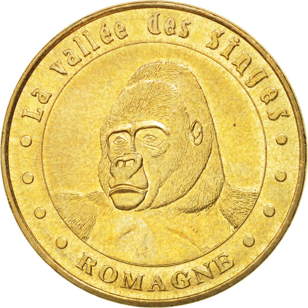France, Token, Tourist Token, 86/ Vallée des Singes - Gorille - Romagne, 2011