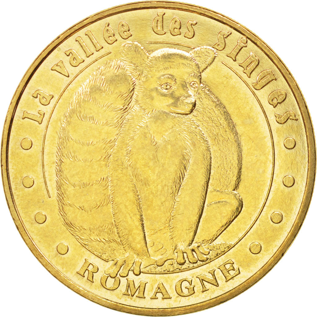 Frankreich, Token, Tourist Token, 86/ Vallée des Singes - Lémurien - Romagne