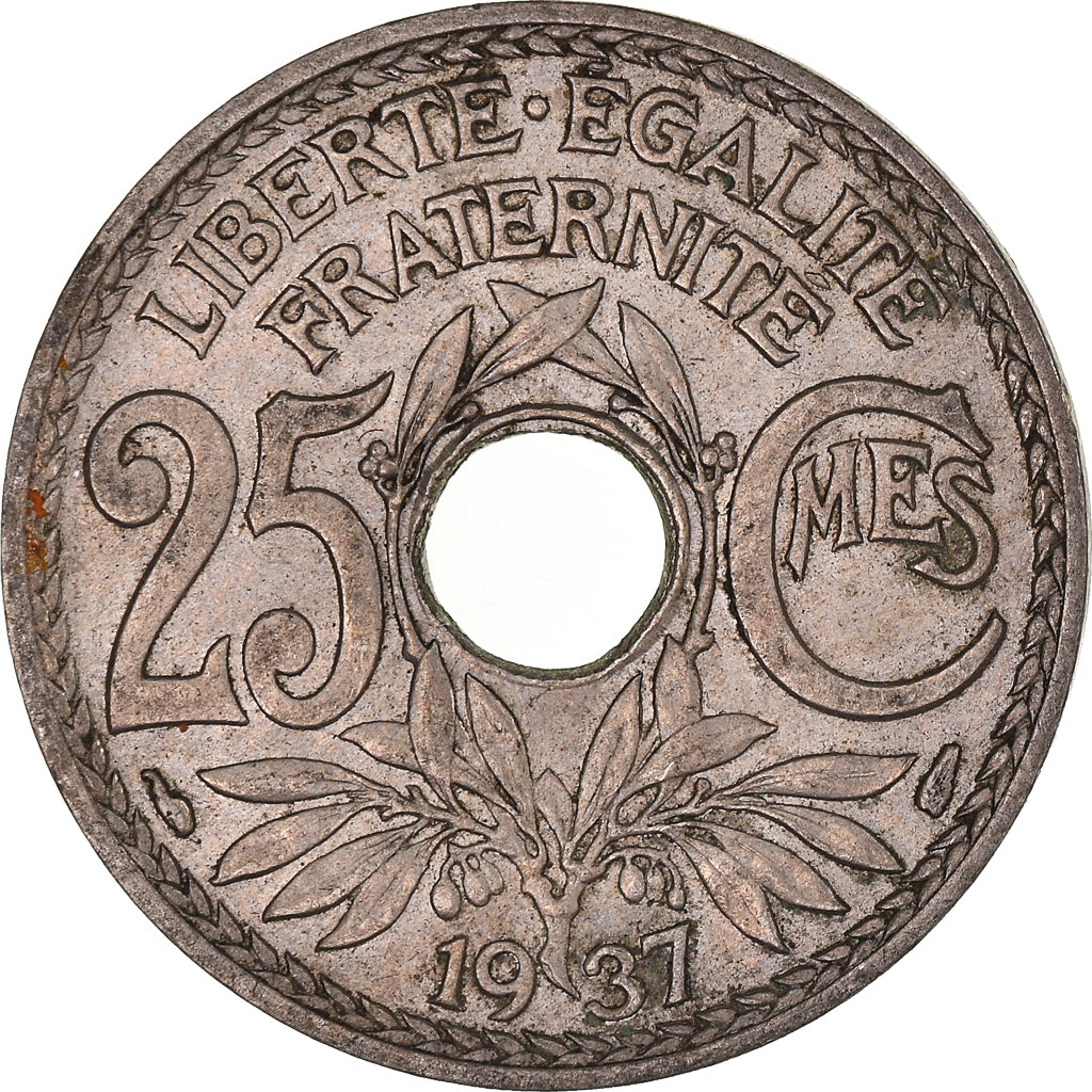 Coin, France, 25 Centimes, 1937