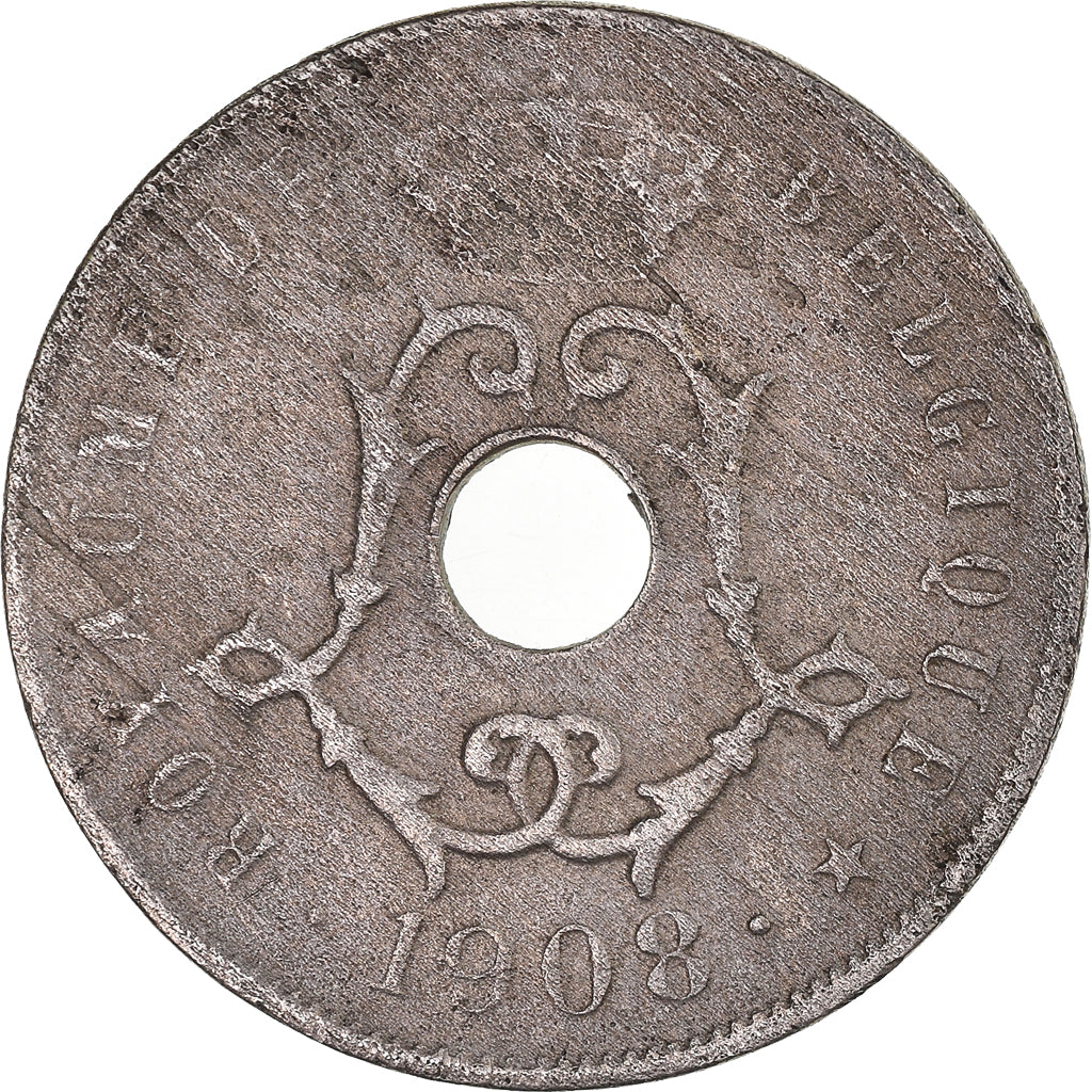 Moneta, Belgio, 25 Centimes, 1908