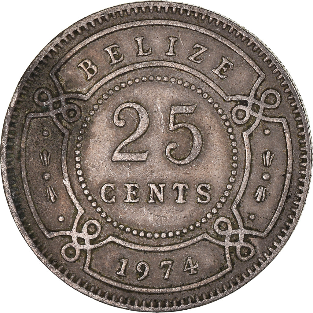 Moneda, Belice, 25 Cents, 1974
