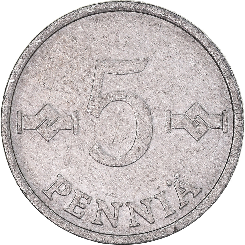 Moneda, Finlandia, 5 Pennia, 1977
