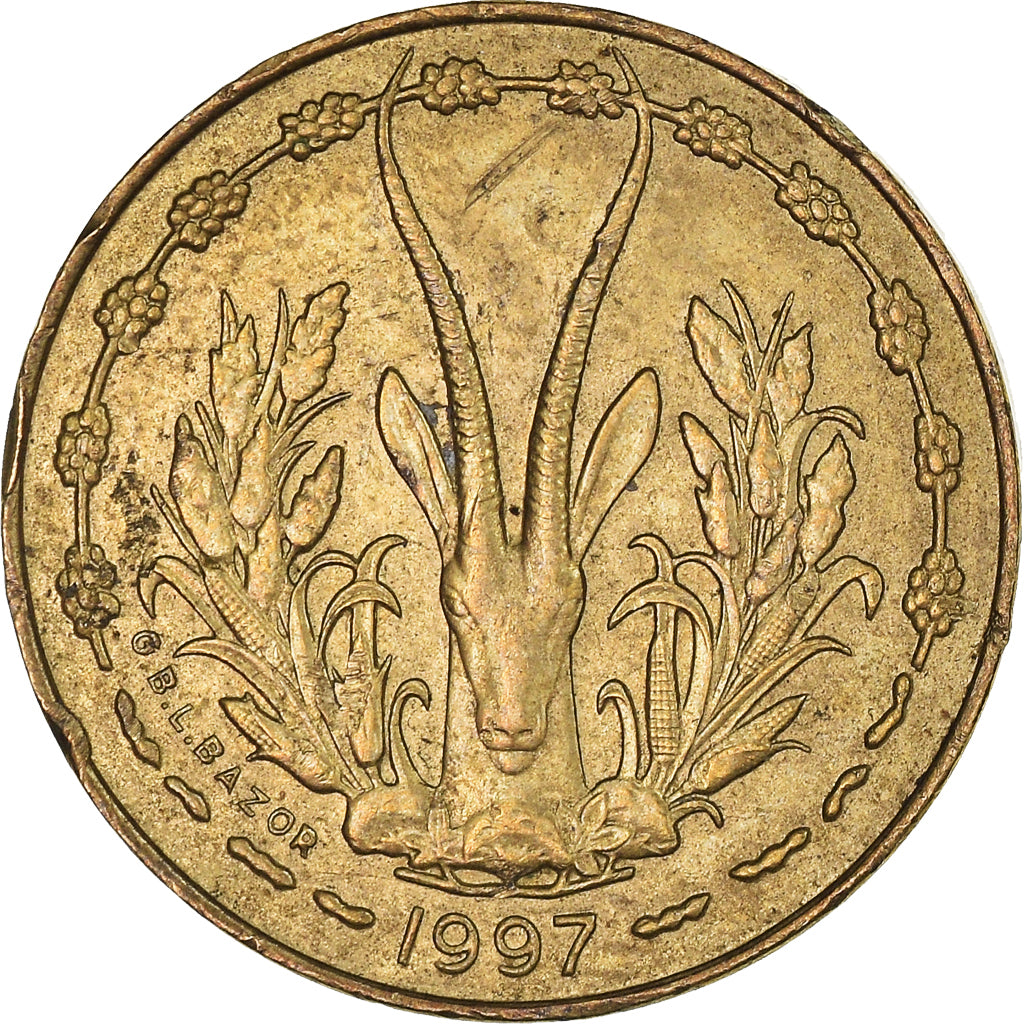 Moneda, Estados del África Occidental, 5 Francs, 1997