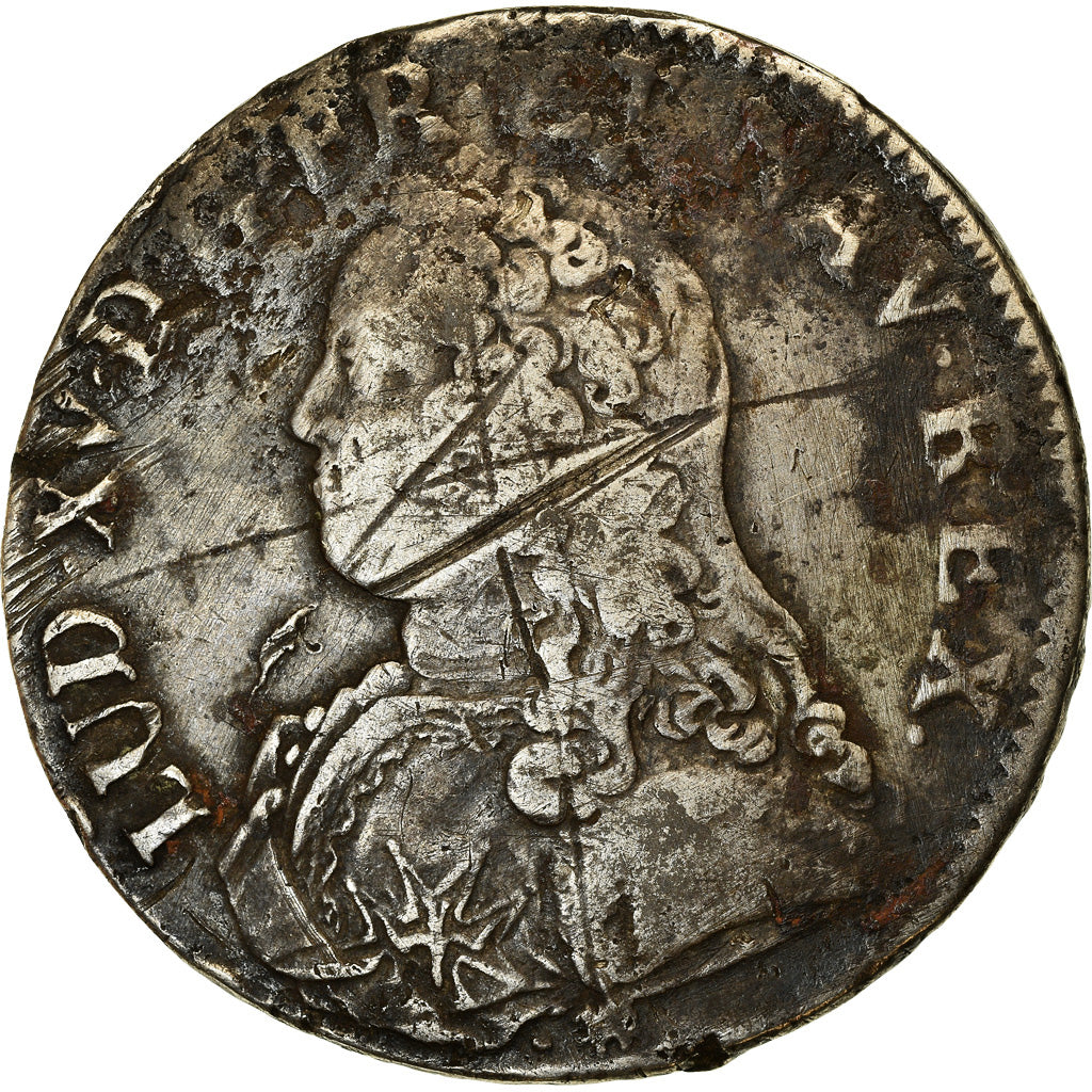 Coin, France, Louis XV, Écu aux branches d'olivier, Ecu, 1732, La Rochelle
