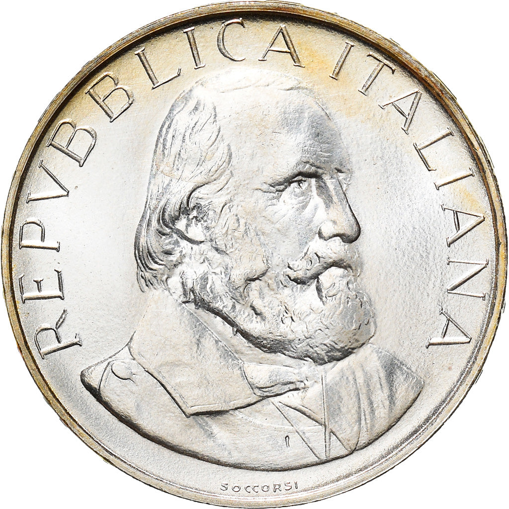 Monnaie, Italie, 500 Lire, 1982, Rome, 100th Anniversary - Death of Giuseppe