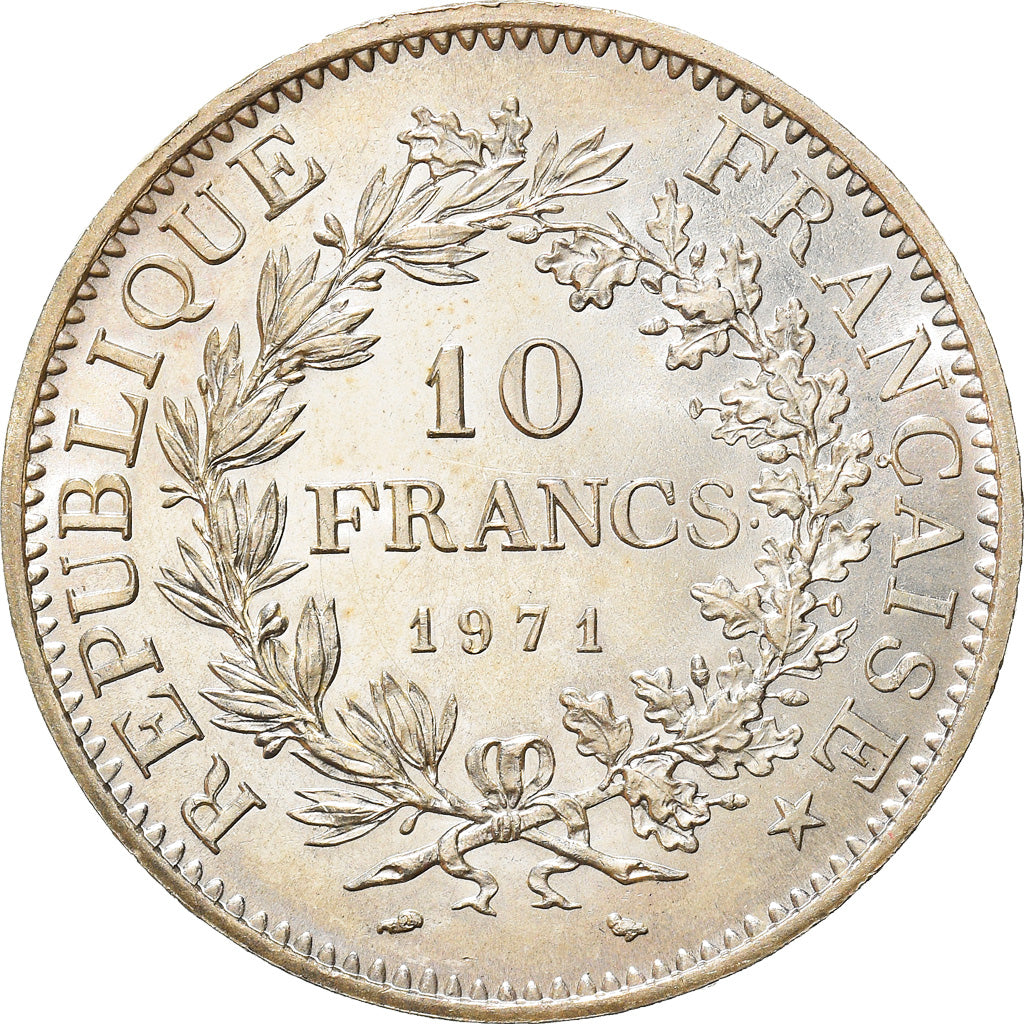 Coin, France, Hercule, 10 Francs, 1971, Paris, AU(55-58), Silver, KM:932