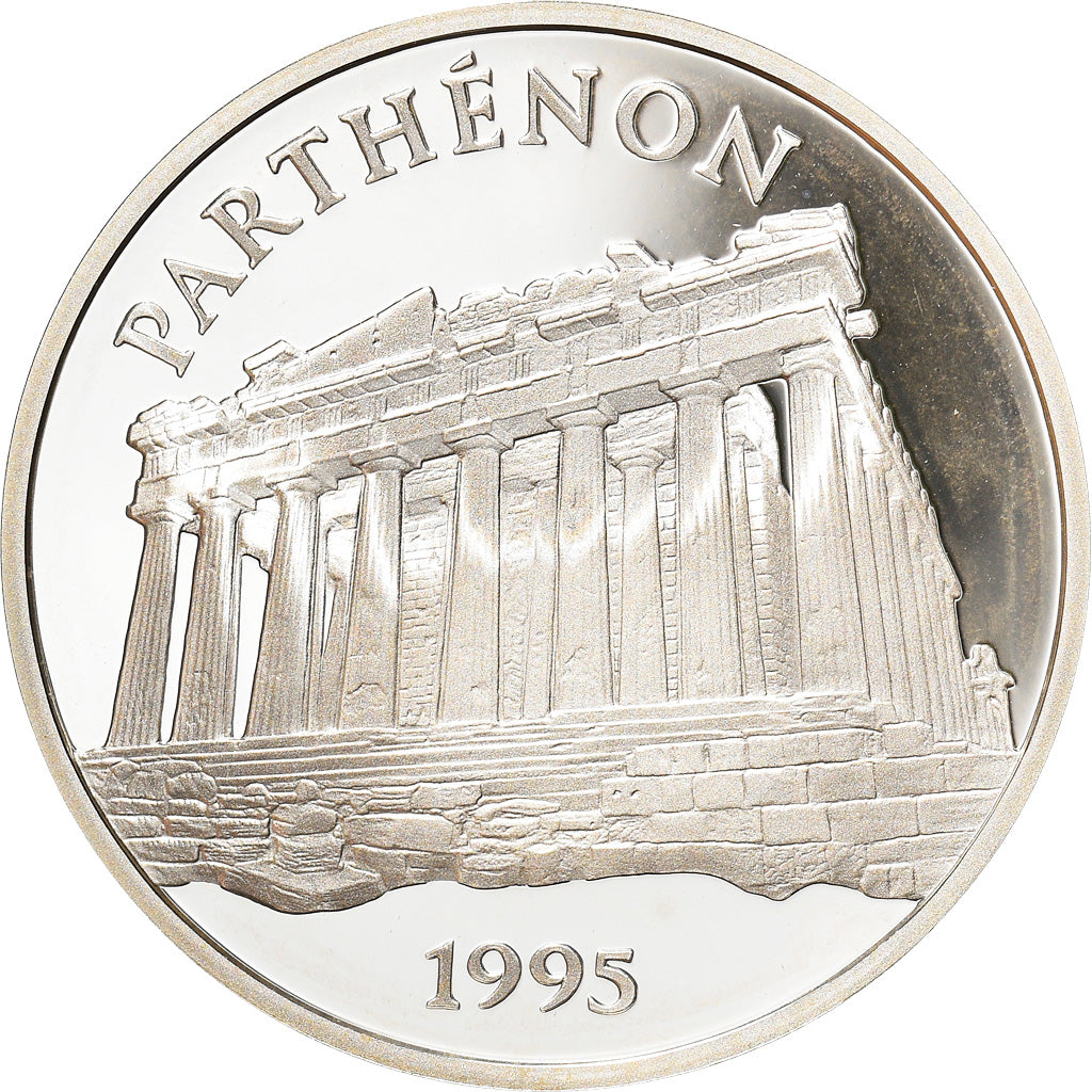 Moneda, Francia, Parthénon, 100 Francs-15 Ecus, 1995, BE, FDC, Plata, KM:1114