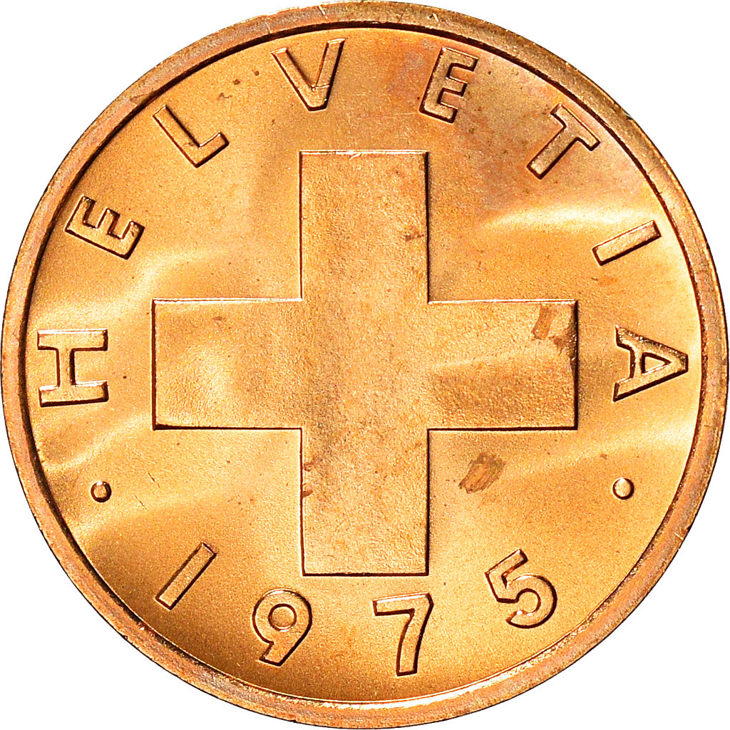 Monnaie, Suisse, Rappen, 1975, Bern, FDC, Bronze, KM:46