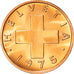 Coin, Switzerland, Rappen, 1975, Bern, MS(64), Bronze, KM:46