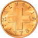 Coin, Switzerland, Rappen, 1975, Bern, AU(50-53), Bronze, KM:46