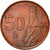 Moneda, Eslovaquia, 50 Halierov, 2003, BC+, Cobre chapado en acero, KM:35
