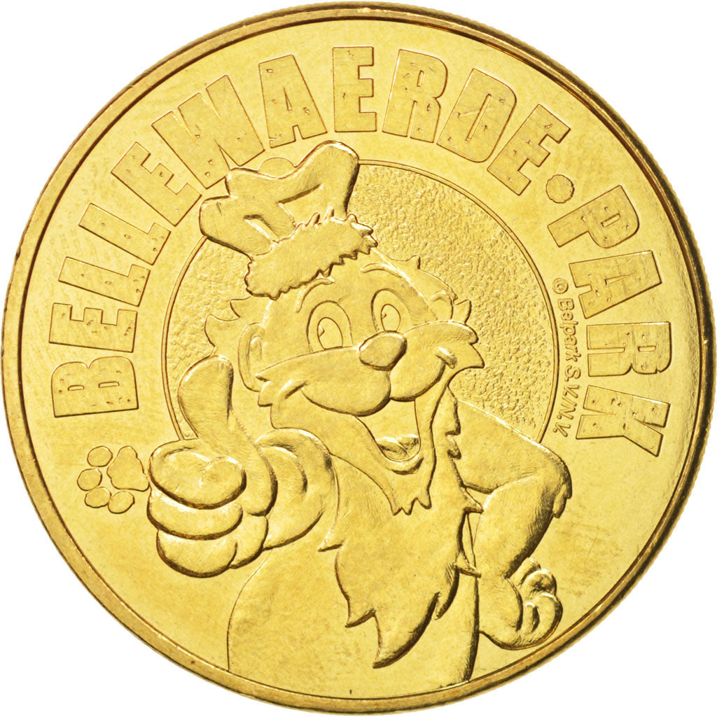 Belgio, Token, Tourist Token, Bellewaerde-Park, 2013, Monnaie de Paris, SPL