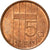 Moneta, Holandia, Beatrix, 5 Cents, 1989, VF(30-35), Bronze, KM:202