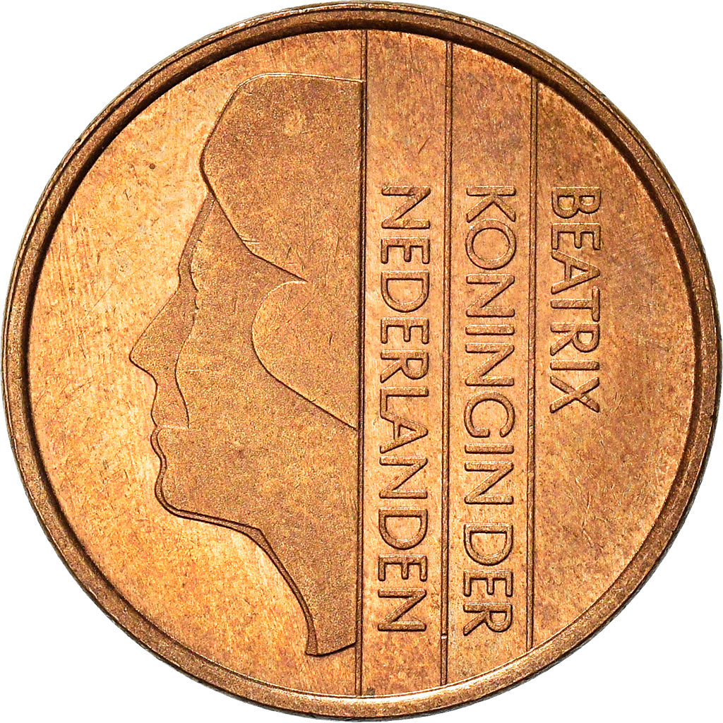 Moneda, Países Bajos, Beatrix, 5 Cents, 1990, BC+, Bronce, KM:202