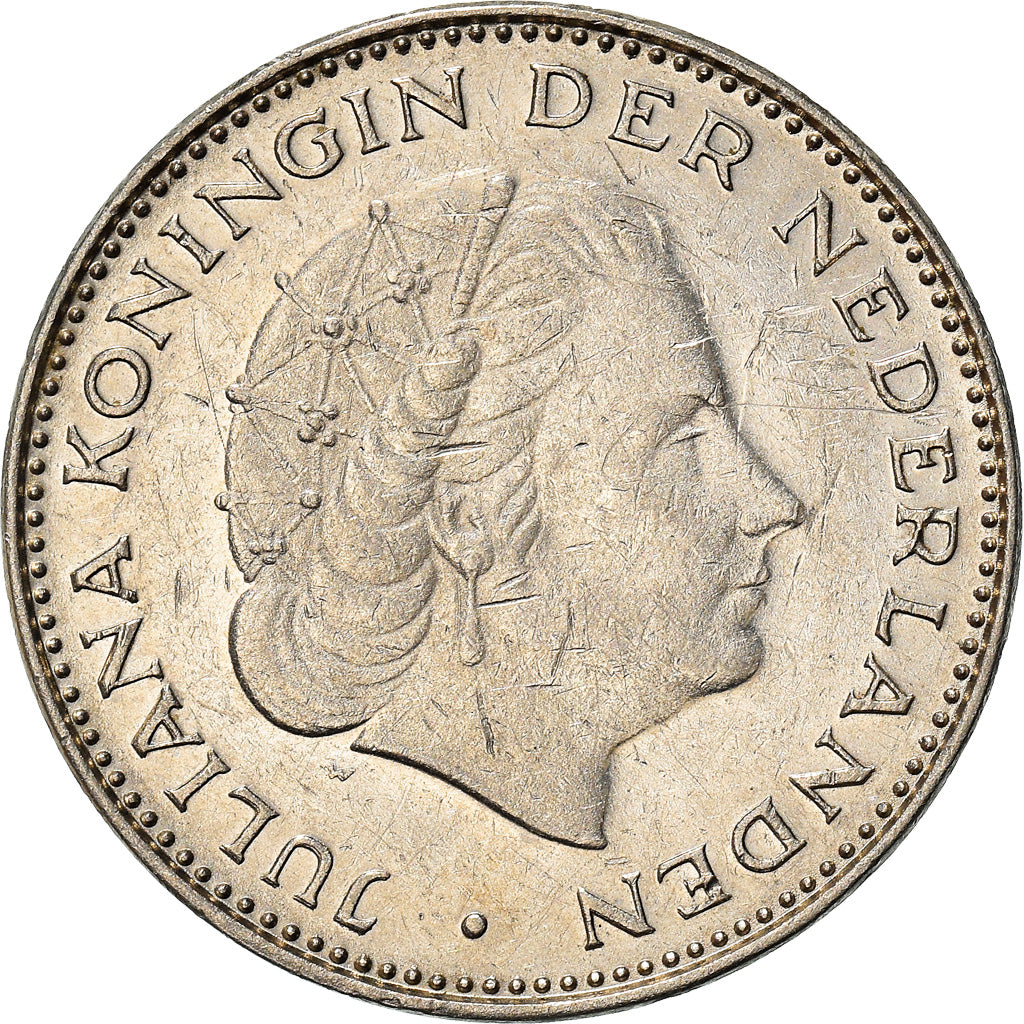 Monnaie, Pays-Bas, Juliana, 2-1/2 Gulden, 1972, TTB, Nickel, KM:191
