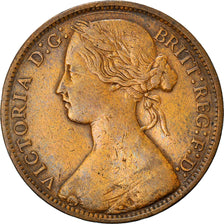 Coin, Great Britain, Victoria, Penny, 1861, VF(30-35), Bronze, KM:749.2