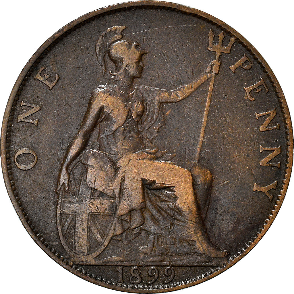 Coin, Great Britain, Victoria, Penny, 1899, VF(30-35), Bronze, KM:790