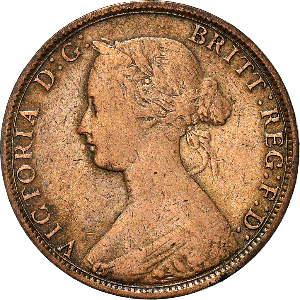 Coin, Great Britain, Victoria, 1/2 Penny, 1862, VF(20-25), Bronze, KM:748.2