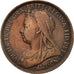 Moeda, Grã-Bretanha, Victoria, 1/2 Penny, 1896, VF(30-35), Bronze, KM:789