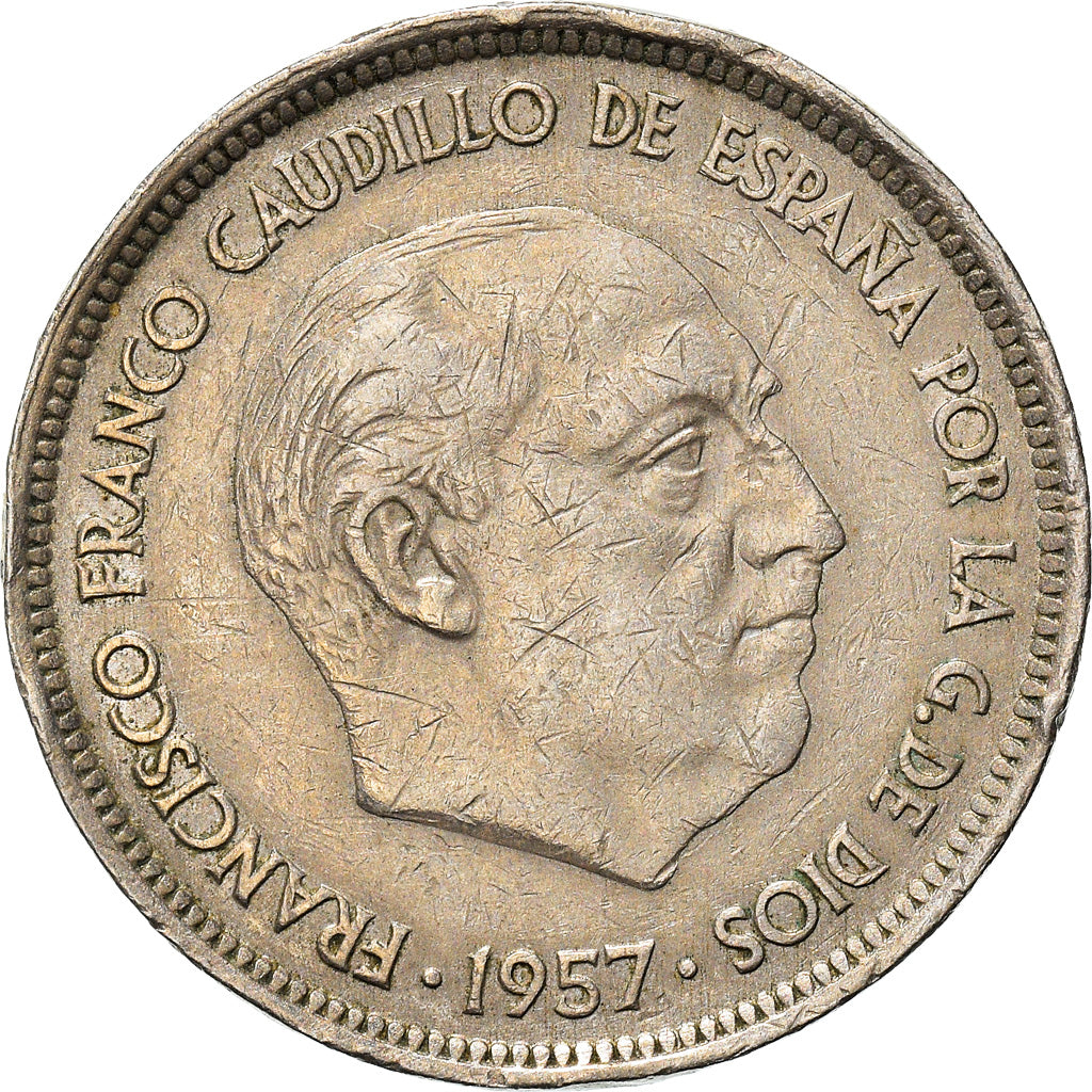 Moeda, Espanha, Caudillo and regent, 50 Pesetas, 1959, VF(30-35), Cobre-níquel