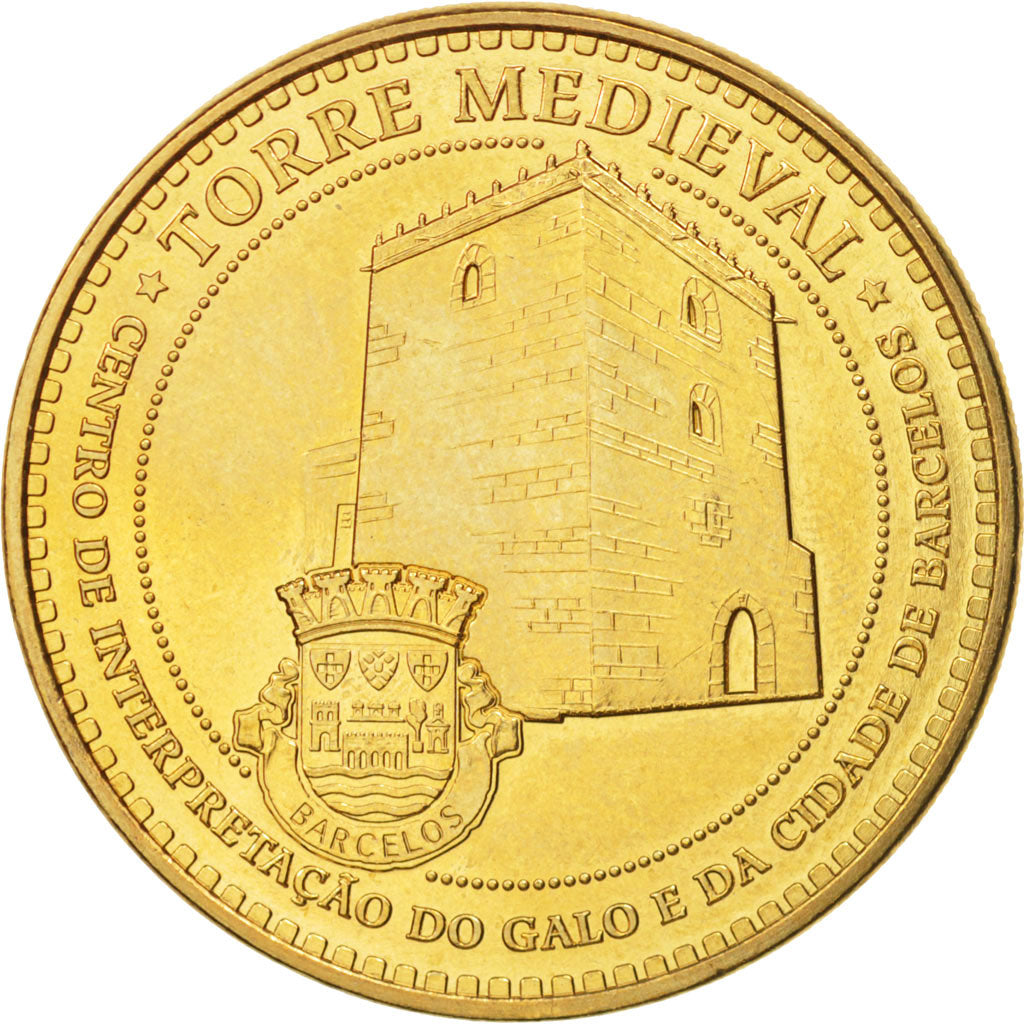 Portogallo, Token, Tourist Token, Torre Medieval - Barcelos, 2013, Monnaie de...