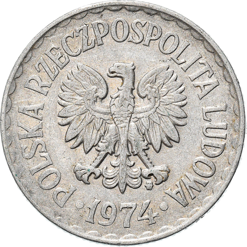 Munten, Polen, Zloty, 1974, Warsaw, FR, Aluminium, KM:49.1
