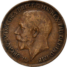 Coin, Great Britain, George V, Farthing, 1919, VF(30-35), Bronze, KM:808.2