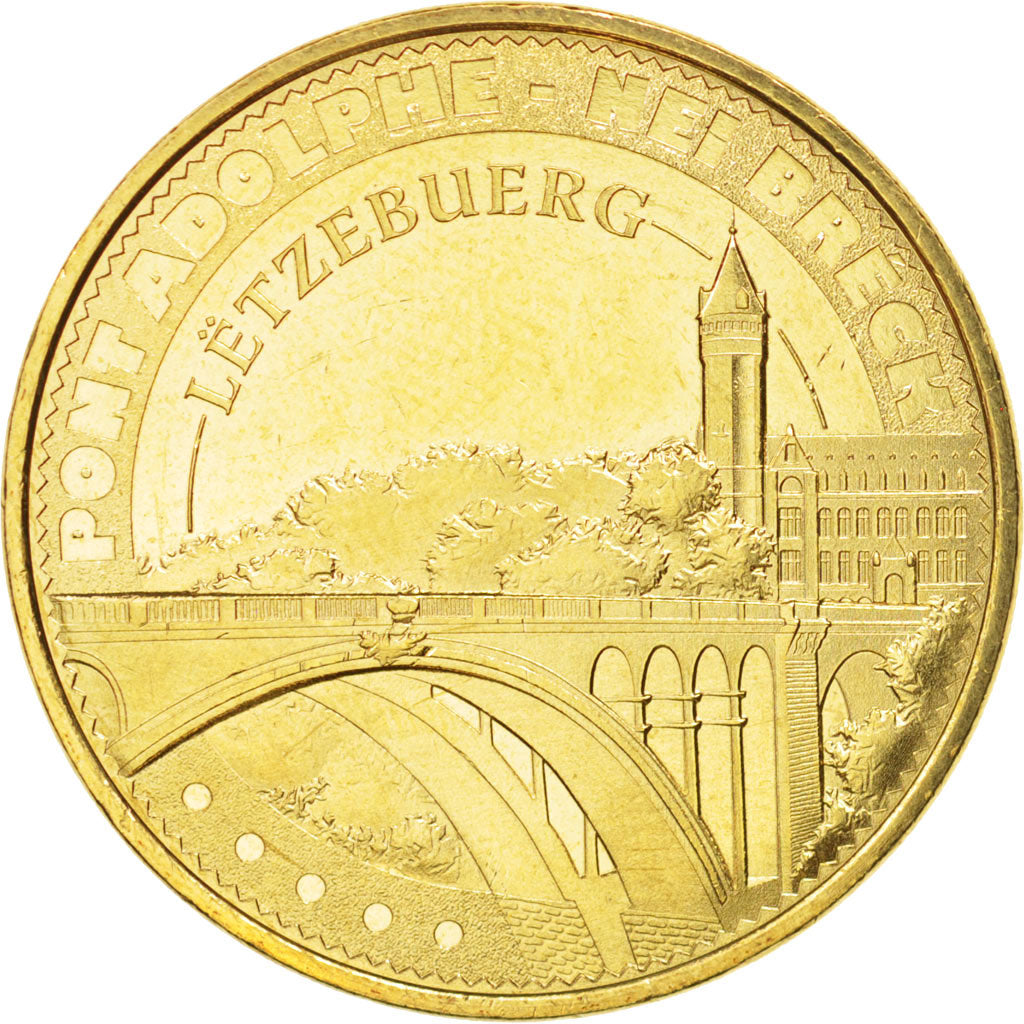 Lussemburgo, Token, Tourist Token, Pont Adolphe, 2015, Monnaie de Paris, SPL,...