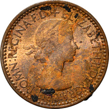 Coin, Great Britain, Elizabeth II, Farthing, 1953, VF(20-25), Bronze, KM:881