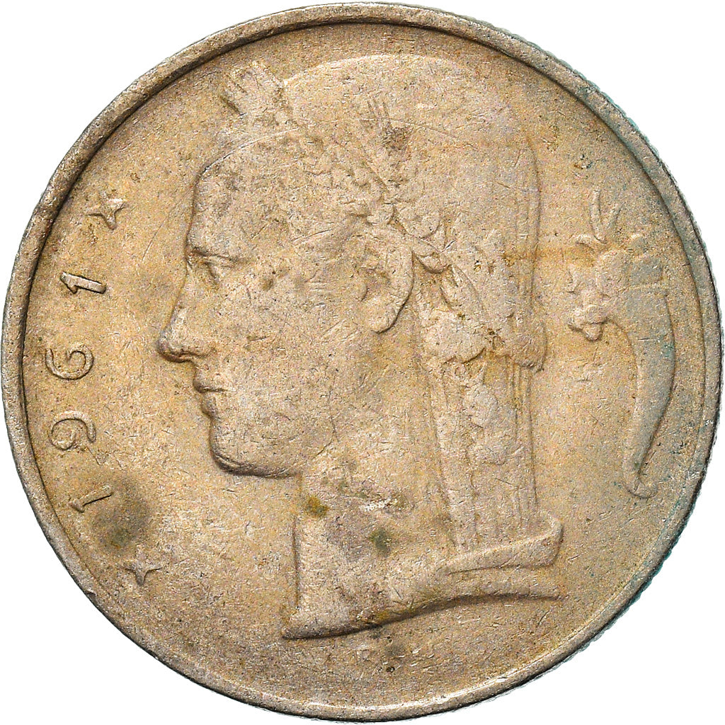 Coin, Belgium, 5 Francs, 5 Frank, 1961, VF(20-25), Copper-nickel, KM:135.1