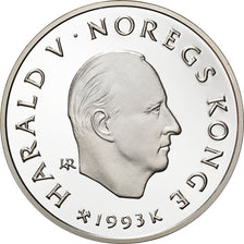 Monnaie, Norvège, Harald V, 100 Kroner, 1993, BE, FDC, Argent, KM:449