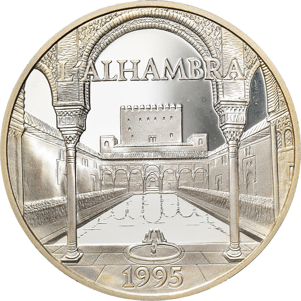 Coin, France, L'Alhambra, 100 Francs-15 Ecus, 1995, BE, MS(65-70), Silver