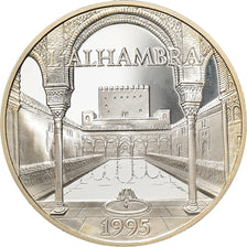Munten, Frankrijk, L'Alhambra, 100 Francs-15 Ecus, 1995, BE, FDC, Zilver