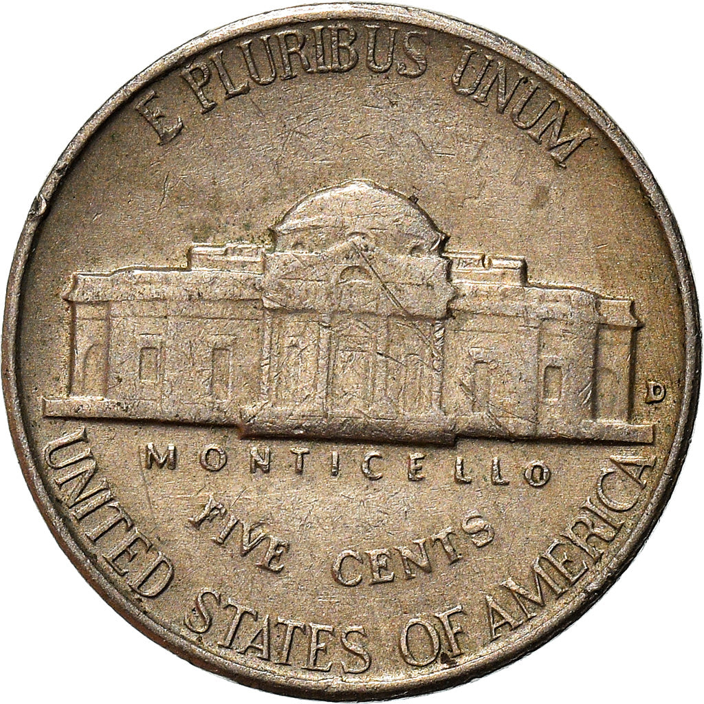 Munten, Verenigde Staten, Jefferson Nickel, 5 Cents, 1957, U.S. Mint, Denver