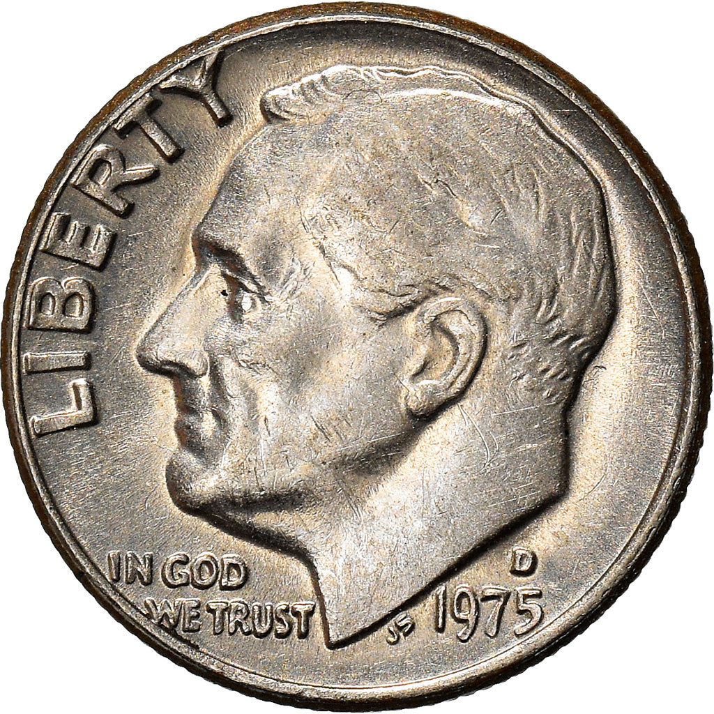 Coin, United States, Roosevelt Dime, Dime, 1975, U.S. Mint, Denver, EF(40-45)