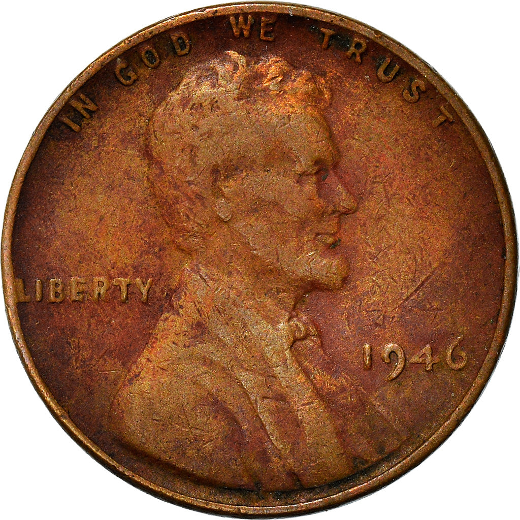 Coin, United States, Lincoln Cent, Cent, 1946, U.S. Mint, Philadelphia