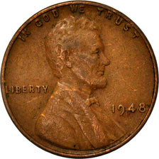 Coin, United States, Lincoln Cent, Cent, 1948, U.S. Mint, Philadelphia