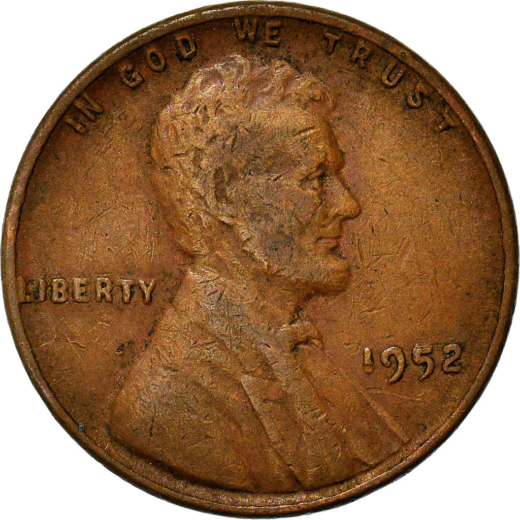 Moneta, USA, Lincoln Cent, Cent, 1952, U.S. Mint, Philadelphia, VF(20-25)