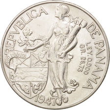 Panama, Balboa, 1947, AU(55-58), Silver, KM:13