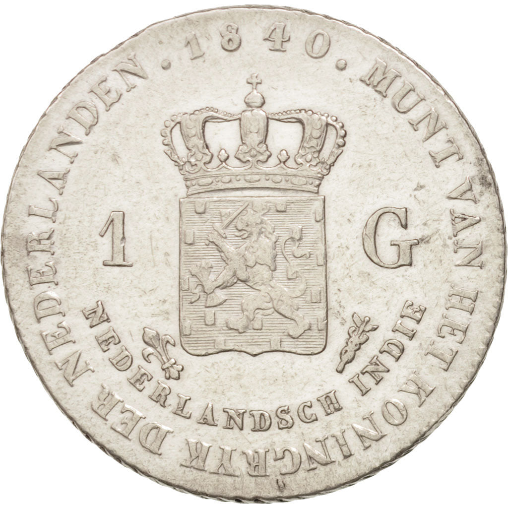 INDIE ORIENTALI OLANDESI, William I, Gulden, 1840, Utrecht, Caduceus, BB+, Ar...