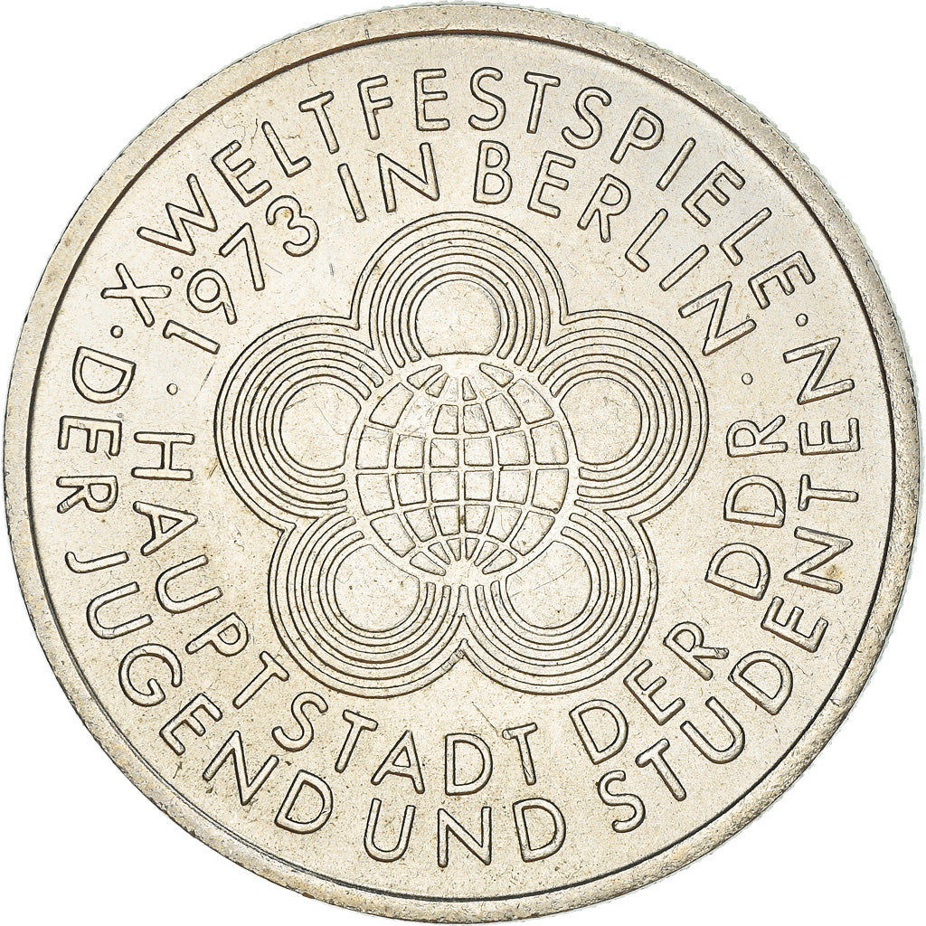 Coin, GERMAN-DEMOCRATIC REPUBLIC, 10 Mark, 1973, Berlin, AU(55-58)
