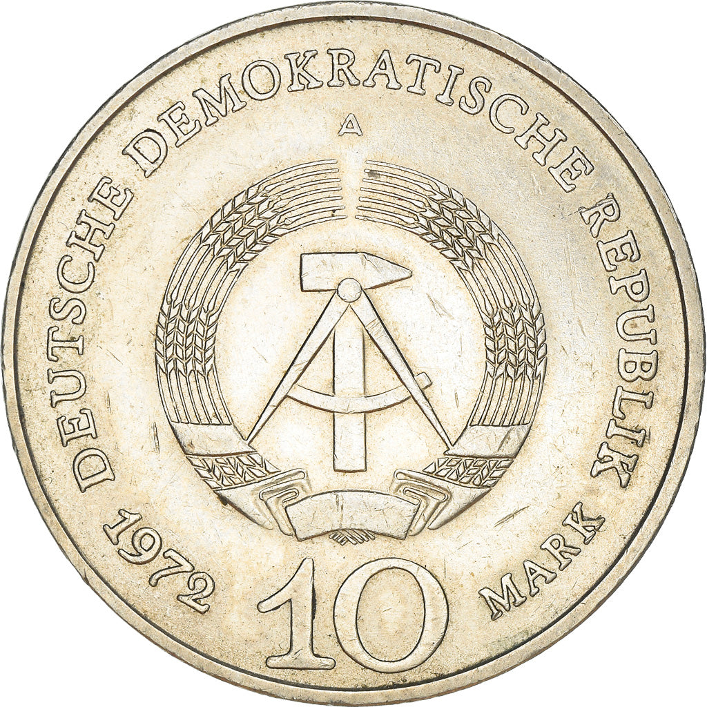 Coin, GERMAN-DEMOCRATIC REPUBLIC, 10 Mark, 1972, Berlin, VF(30-35)