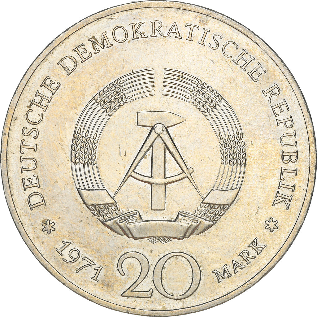 Coin, GERMAN-DEMOCRATIC REPUBLIC, 20 Mark, 1971, Berlin, EF(40-45)